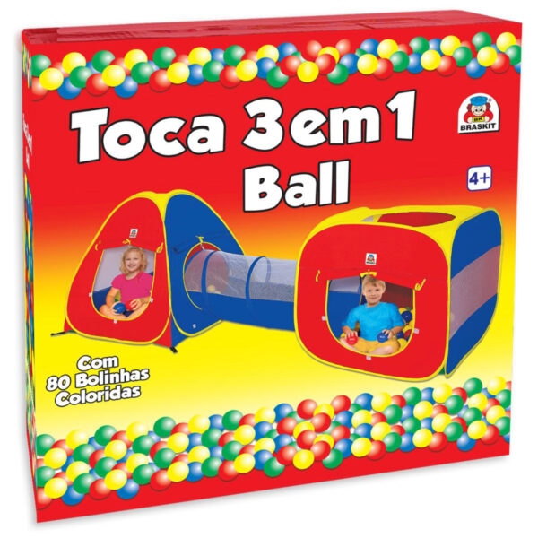 Toca 3 em 1 Ball com 80 bolinhas