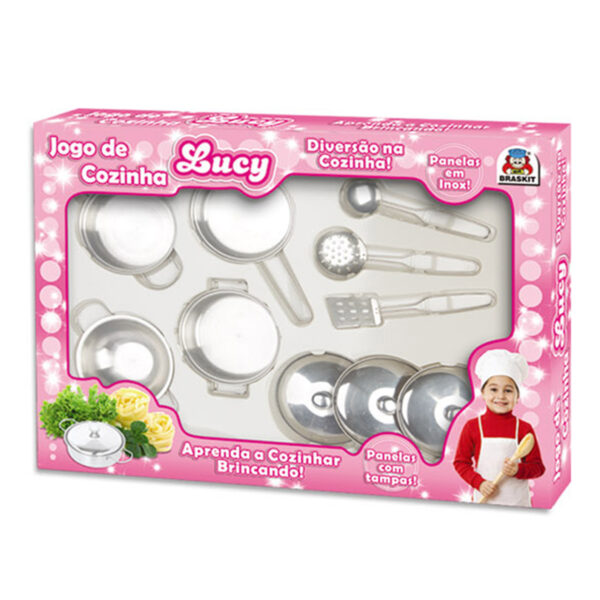 Jogo de Cozinha Lucy Inox - com 3 tampas - Image 3